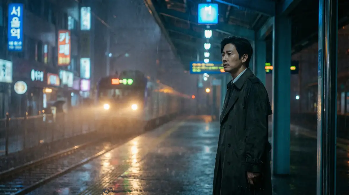 韩国伦理电影经典场景 - 雨夜车站，九色 馆藏影像